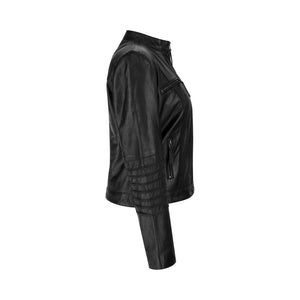 Damenjacke 100% Echtleder Vintage Retro Design Neru Kragen Japaner Still - Infinity Leather - 3