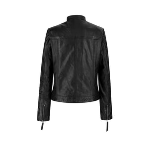 Damenjacke 100% Echtleder Vintage Retro Design Neru Kragen Japaner Still - Infinity Leather - 4