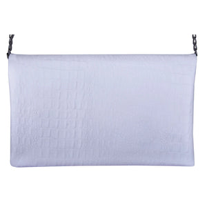 Women's Leather Hide Clutch Shoulder Bag With Metal Chain Cross Body - White - TruClothing.com - 30