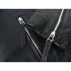 Women's Leather Jacket Classic Biker Black Leather Women's Jacket