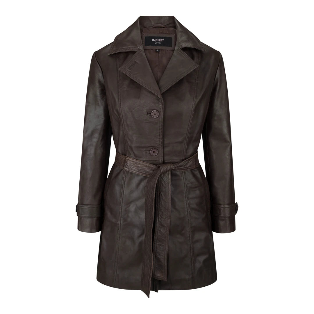 Marynarka damska ze skóry półdługa - Infinity Leather - 1