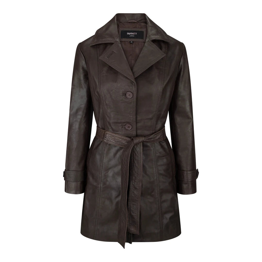 Marynarka damska ze skóry półdługa - Infinity Leather - 1