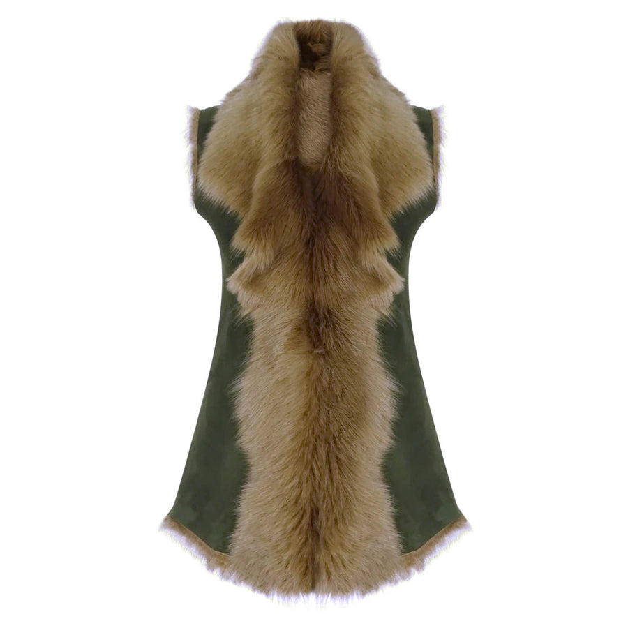 Gilet Da Donna Lungo In Vera Pelle di Montone Shearling - Infinity Leather - 1