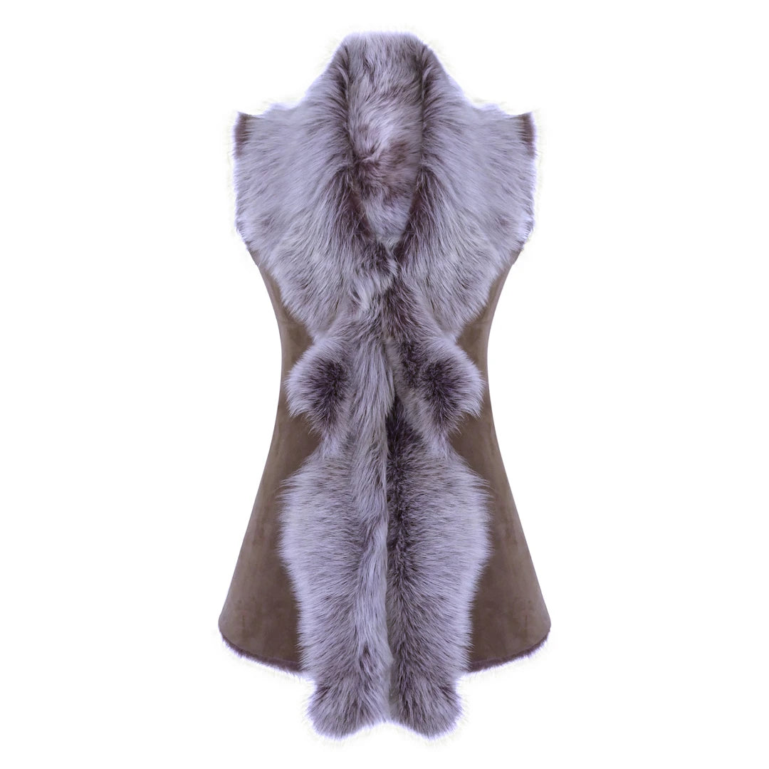 Gilet Da Donna Lungo In Vera Pelle di Montone Shearling - Infinity Leather - 1
