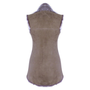 Gilet Da Donna Lungo In Vera Pelle di Montone Shearling - Infinity Leather - 4