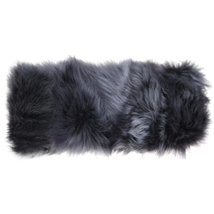Women's Toscana Sheepskin Elasticated Headband Neck Scarf - Black - Infinity Leather - 4