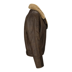 Kurtka damska zimowa 100% ze skóry jagnięcej wielbłądzio-brązowa imbirowa kurtka lotnicza - Infinity Leather - 2