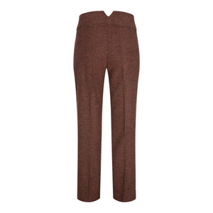 Damen Tweed Anzug Blazer Hose Weste Fischgrät Wolle Vintage Rust Braun - TruClothing.com - 14