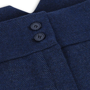 wsn02 - Women's Tweed Navy Blue Blazer Waistcoat & Trousers 1920s Suit - TruClothing.com - 9