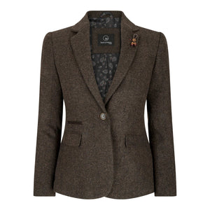 Pantaloni Giacca Gilet Marroni da Donna Tweed Herringbone Retro Vintage Blinders - TruClothing.com - 1
